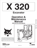 BOBCAT X320 EXCAVATOR OPERATION AND MAINTENANCE MANUAL 6724026 PDF