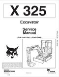 BOBCAT X325 EXCAVATOR SERVICE MANUAL 6724480 PDF