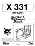 BOBCAT X331 EXCAVATOR OPERATION AND MAINTENANCE MANUAL 6722999 PDF
