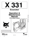 BOBCAT X331 EXCAVATOR OPERATION AND MAINTENANCE MANUAL 6986946 PDF