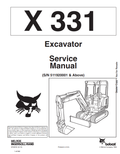BOBCAT X331 EXCAVATOR SERVICE MANUAL 6722918 PDF