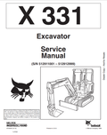 BOBCAT X331 EXCAVATOR SERVICE MANUAL 6724222 PDF