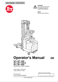 BT FORKLIFT BT LSF 1250, BT LSF 1250-8, BT LSF 1600 OPERATOR MANUAL PDF