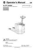 BT FORKLIFT BT PPT 2000MX OPERATOR MANUAL PDF