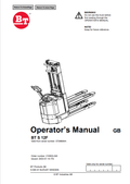 BT FORKLIFT BT S 12F OPERATOR MANUAL PDF