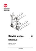 BT FORKLIFT HHM100, HHL100 SERVICE MANUAL PDF