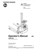 BT FORKLIFT HWE100S OPERATOR MANUAL PDF