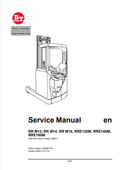 BT FORKLIFT RR M12, RR M14, RR M16, RRE120M, RRE140M, RRE160M SERVICE MANUAL PDF