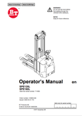 BT FORKLIFT SPE125L, SPE160L OPERATOR MANUAL PDF