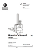 BT FORKLIFT SWE080L OPERATOR MANUAL PDF