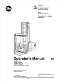 BT FORKLIFT VCE150A, VCE150AC OPERATOR MANUAL PDF