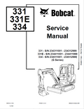 Bobcat 331, 331E, 334 (G-SERIES) Service Manual PDF
