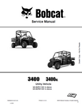 Bobcat 3400, 3400XL Utility Vehicle Service Manual PDF