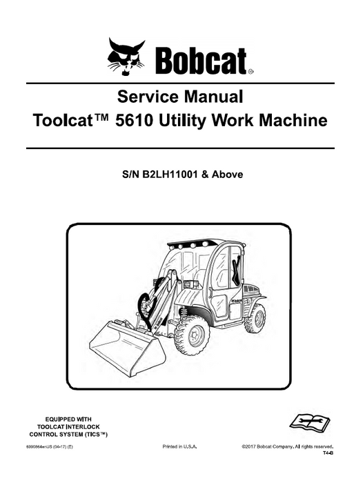 Bobcat 5610 Utility Work Machine Service Manual PDF