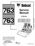 Bobcat 763 high flow 763 skid steer loader g series Service Manual PDF