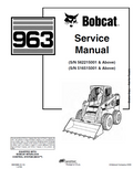 Bobcat 963 Service Manual PDF