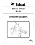Bobcat 96, 108 Grader Service Manual PDF