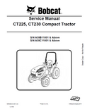 Bobcat CT225, CT230 Compact Service Tractor Manual PDF