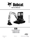Bobcat E26 Compact Excavator Service Manual PDF