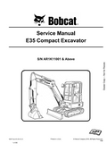 Bobcat E35 Compact Excavator Service Manual PDF