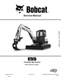 Bobcat E55 Compact Excavator Service Manual PDF