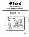 Bobcat E60 Compact Excavator Service Manual PDF