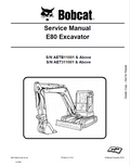 Bobcat E80 Compact Excavator Service Manual PDF