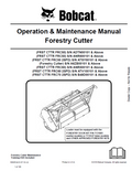 Bobcat Forestry Cutter Operation & Maintenance Manual PDF