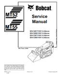 Bobcat MT52, MT55 Mini Track Loader Service Manual PDF