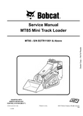 Bobcat MT85 Mini Track Loader Service Manual PDF