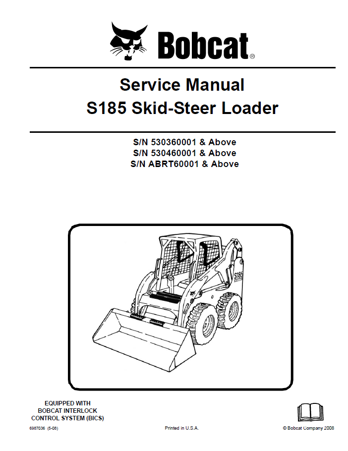 Bobcat S185 Skid-Steer Loader Service Manual PDF