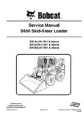 Bobcat S650 Skid-Steer Loader Service Manual PDF
