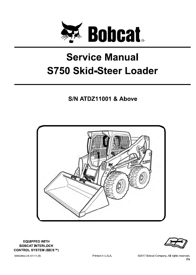 Bobcat S750 Skid-Steer Loader Service Manual PDF