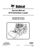 Bobcat S770 Skid-Steer Loader Service Manual PDF