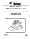 Bobcat T250 Compact Track Loader Service Manual PDF