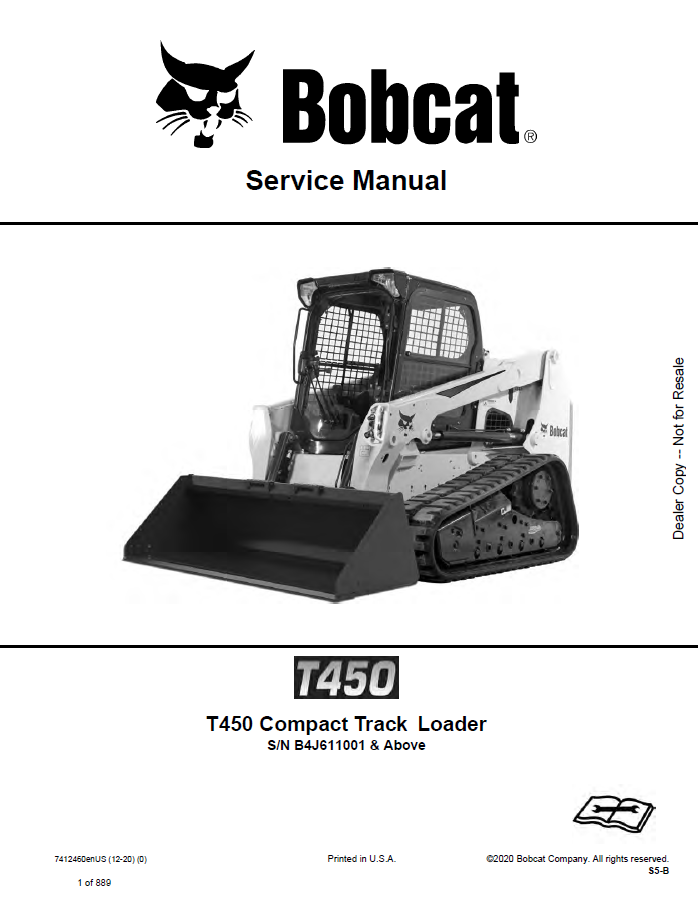 Bobcat T450 Compact Track Loader Service Manual PDF