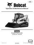 Bobcat T650 Compact Track Loader Operation & Maintenance Manual PDF
