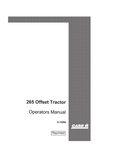 Case 265 Offset Tractor Operator Manual 9-13050 PDF