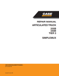 Case 335B, 340B Tier 3 Articulated Truck Service Repair Manual 87721320 NA PDF