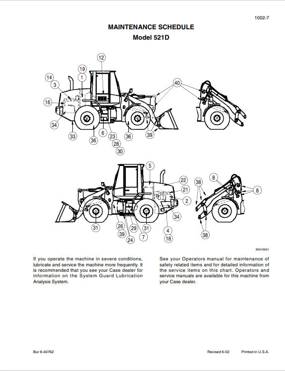 Case 521D Backhoe Loader Service Manual 6-40742 PDF