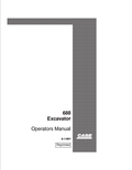 Case 688 Excavator Operator Manual 9-11601 PDF