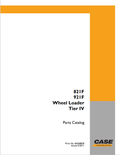 Case 821F, 921F Tire IV Wheel Loader Parts Catalogue Manual 84368828 PDF