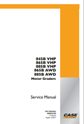Case 845B VHP, 865B VHP, 885b VHP, 865b AWD, 885b AWD Motor Grader Service Manual 48050419D PDF