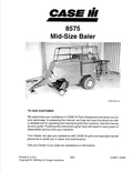 Case 8575 Mid Size Baler Operator Manual PDF