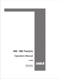 Case 895, 995 Tractor Operator Manual 9-18860 PDF