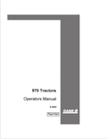 Case 970 Tractor Operator Manual 9-4682 PDF