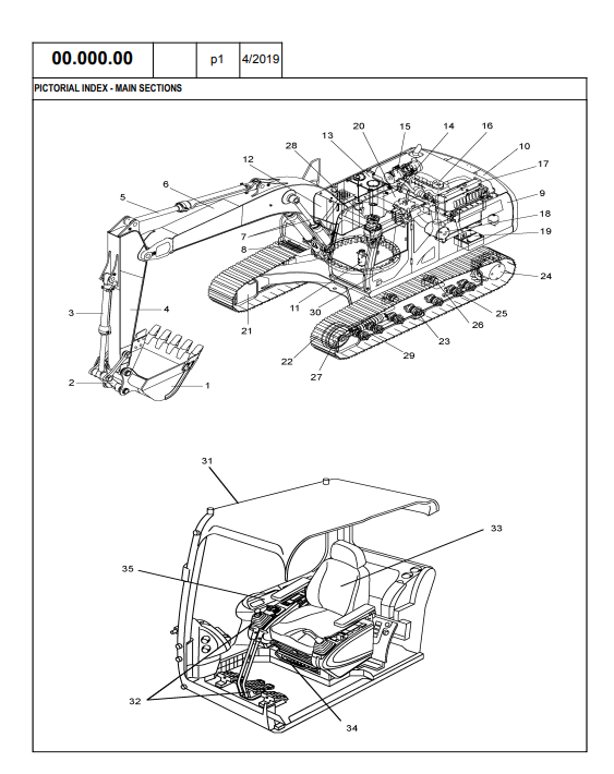 Case CX145C Tire 4 Crawler Excavator Parts Catalogue Manual PDF
