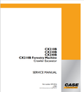 Case CX210B, CX230B, CX240B Forestry Machine Crawler Excavator Service Manual 47915916 PDF