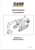 Case CX300C Crawler Excavator Service Manual 84420825B PDF