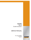 Case CX350C Tire 4 Crawler Excavator Service Manual 84402832 PDF